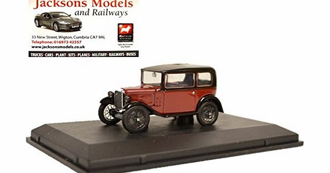 Oxford Diecasts Oxford Diecast 1:43 ASS003 Austin Seven RN Saloon - Maroon