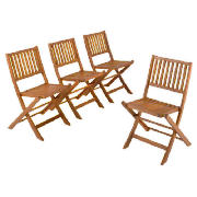 Foldaway Chairs, 4 pack