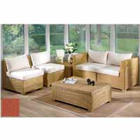 Oxford Furniture Set Honey with Half Panama Cushions Serena