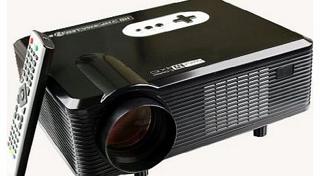 BEST NEW 3000 lumen Native 1280x800 HD Home Theater Multimedia LCD Projector 1080-HDMI/Analog TV/VGA/ AV Black