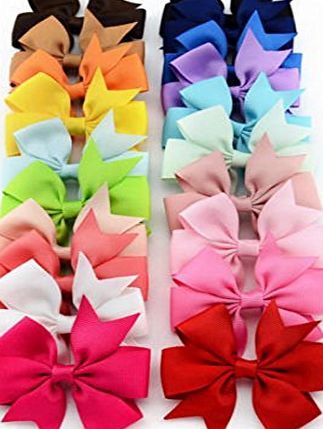 Oyedens 20PCS Big Bow Hairpins Hair Clips for Children Kids Girls Hair Accessories