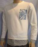 Mens Ecru Cotton Sweatshirt