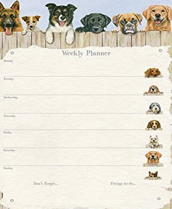 Padblocks Dogs on Fence Weekly Planner