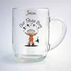 Page Boy Cartoon Character 1/2 Pint Tankard