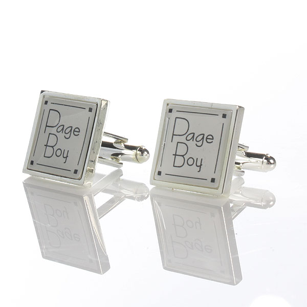 Page Boy Cufflinks Engraved