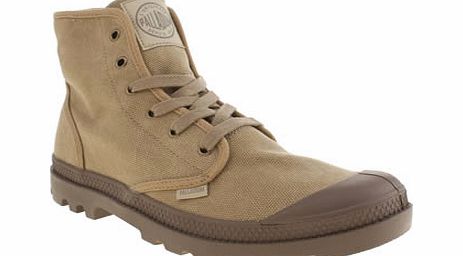 palladium Khaki pampa Hi Trainers