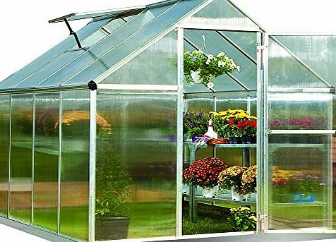 Palram Mythos 6Feet by 8Feet Greenhouse, Silver Frame, Twin Wall