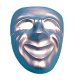 Comedy Silver Plastic Mask