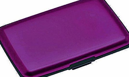 PANAAZ FASHION NEW ALUMINIUM METAL POCKET BUSINESS ID CREDIT CARD WALLET HOLDER WATERPROOF CASE PURPLE