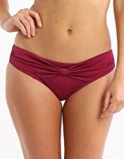 Panache, 1295[^]187839 Halle Gathered Bikini Pant - Cranberry