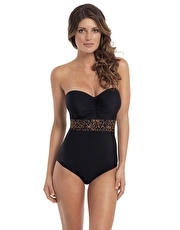 Savannah Bandeau Swimsuit - Animal