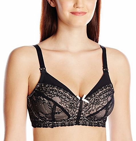 Panache Sophie Maternity Nursing Womens Bra Black/Nude 30E