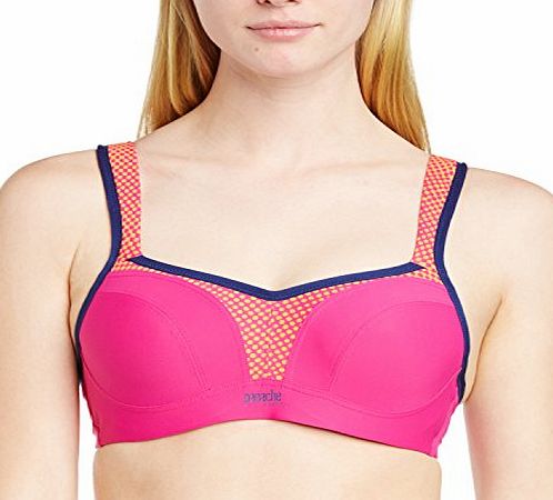 Panache Women 5021 Crop Top Sports Bra, Pink (Magenta Spot), 34E