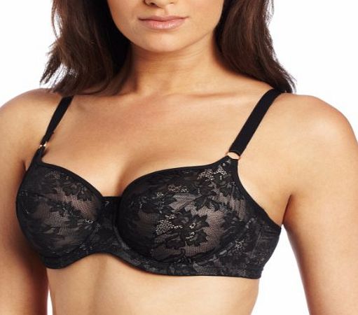 Panache Womens Idina Balconnet Full Cup Plain Everyday Bra, Black, 34J