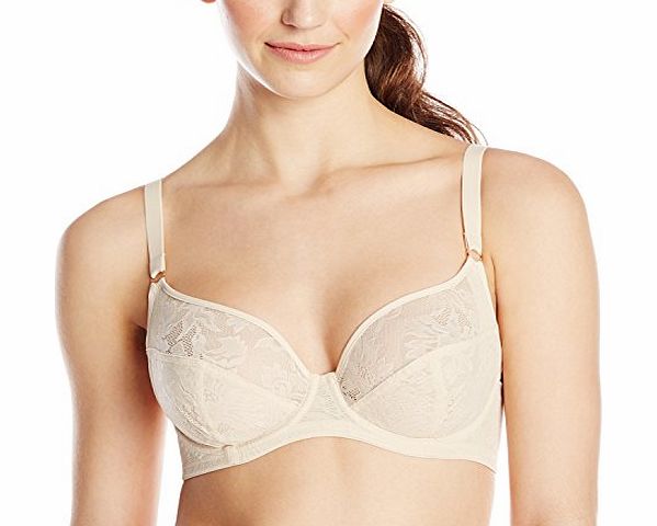 Panache Womens Idina Plunge Full Cup Plain Everyday Bra, Beige (Latte), 34GG