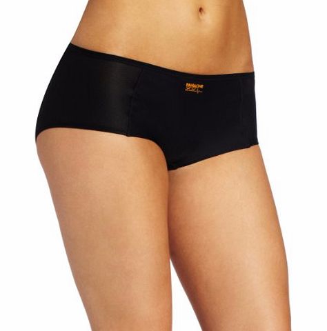 Womens Sports Short Plain Brief, Black, Size 18