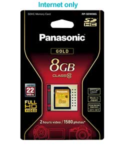 RP-SDW08GE1K 8GB Class 10 Memory Card