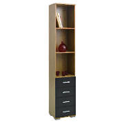 Paris 4 Drawer Shelving Unit, Black