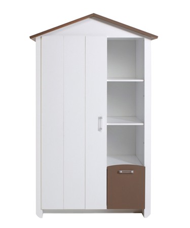 Biotiful Taupe 1 Door Wardrobe