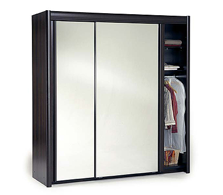 Carla Sliding Wide Double Mirrored Wardrobe in