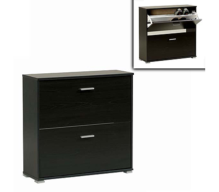 Parisot Meubles Inigo 2 Drawer Shoe Cabinet in Wenge