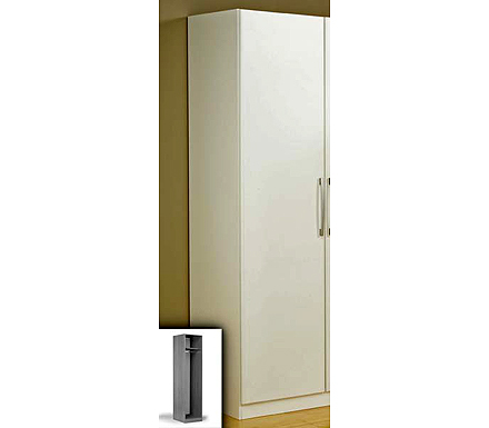 Jay 1 Door Wardrobe in White