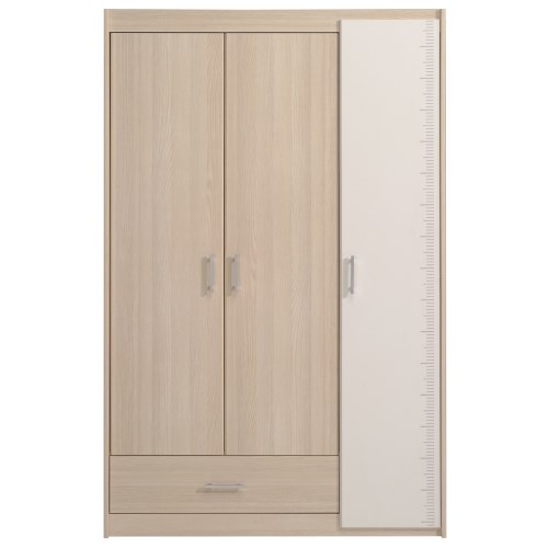 Parisot Charly 3 Door 1 Drawer Wardrobe in