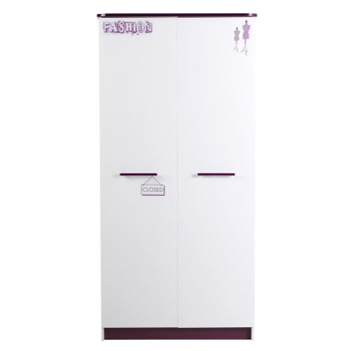 Parisot Fashion 2 Door Wardrobe in Megeve White