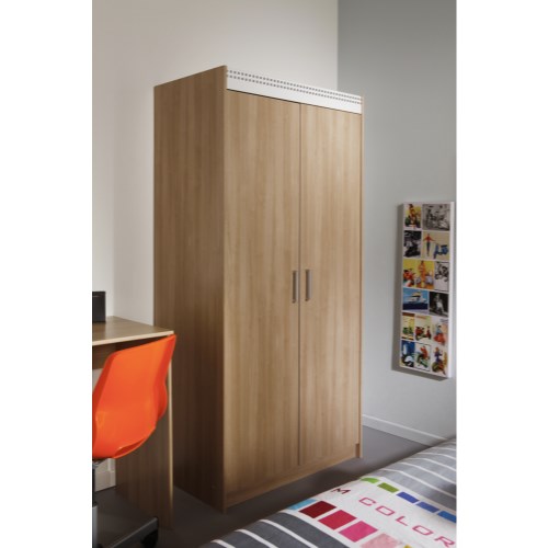 Parisot Giga 2 Door Wardrobe Bruges and White