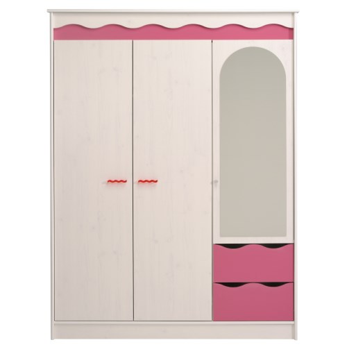 Parisot Lily 2 Door Wardrobe in White Lasur Pine