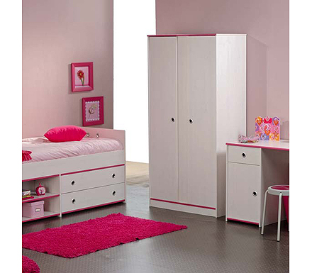 Snoopy Pink or Blue 2 Door Wardrobe