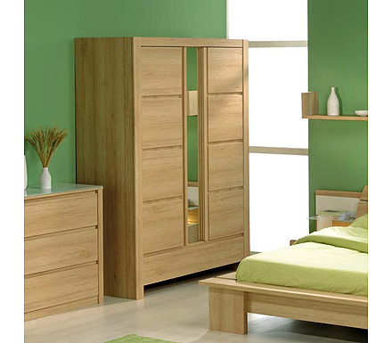 Space Mirrored 2 Door Wardrobe