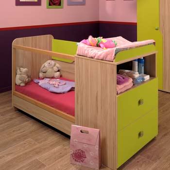 Parisot Meubles Trix Cot in Lime