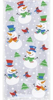 Partyrama 20 cellophane bags - Snowman Glee