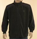 Paul & Shark Mens Dark Grey Full Zip Striped Shoulder High Neck Fleece