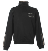 Paul and Shark Black 1/4 Zip Sweatshirt