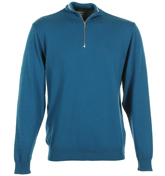 Paul and Shark Blue 1/4 Zip Sweater