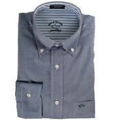 Paul and Shark Blue Fleck Long Sleeve Shirt