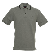 Paul and Shark Mid Grey Pique Polo Shirt