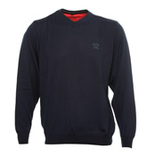 Paul and Shark Navy V-Neck Sweater