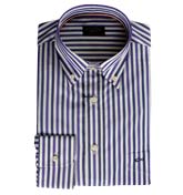 Paul and Shark Purple Stripe Long Sleeve Shirt