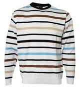 Paul and Shark White Stripe Sweater