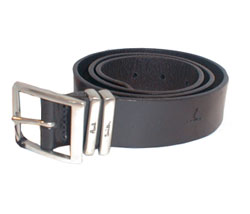 Metal logo loop belt