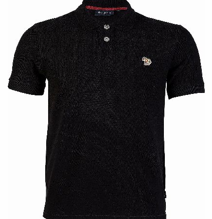 Paul Smith Pique Logo Polo Black