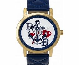 Pauls Boutique Ladies Blue Anchor Watch