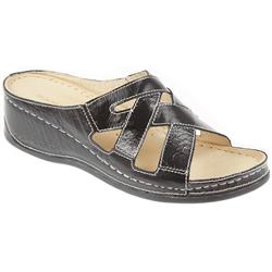 Pavacini Female Kary707 Leather Upper Leather Lining Comfort Summer in Black Patent