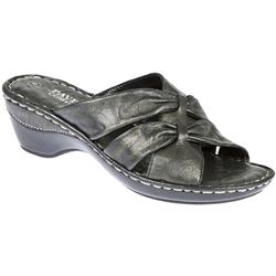 Pavers Comfort Female Imogen Leather Upper Leather Lining Mules in Black Metallic, Cream- Blue- Crunch, Multi Metallic