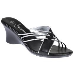 Pavers Female Brandy Casual Sandals in Black, Gold, Silver