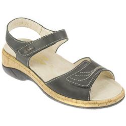 Female Kas753 Leather Upper Casual in Dark Grey