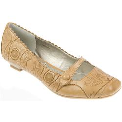 Pavers Female Novi704 Leather Upper Textile Lining in Camel